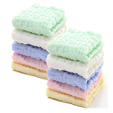 Multicolored Cotton Baby Muslin Washcloths